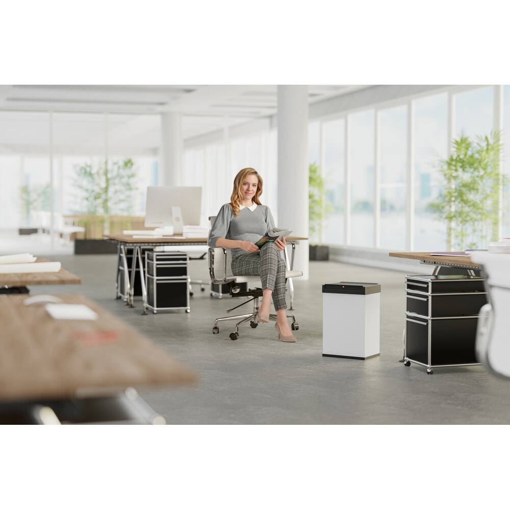 N° de l'image du produit 5 : Poubelle Hailo Big-Box Swing, 40 litres, blanc