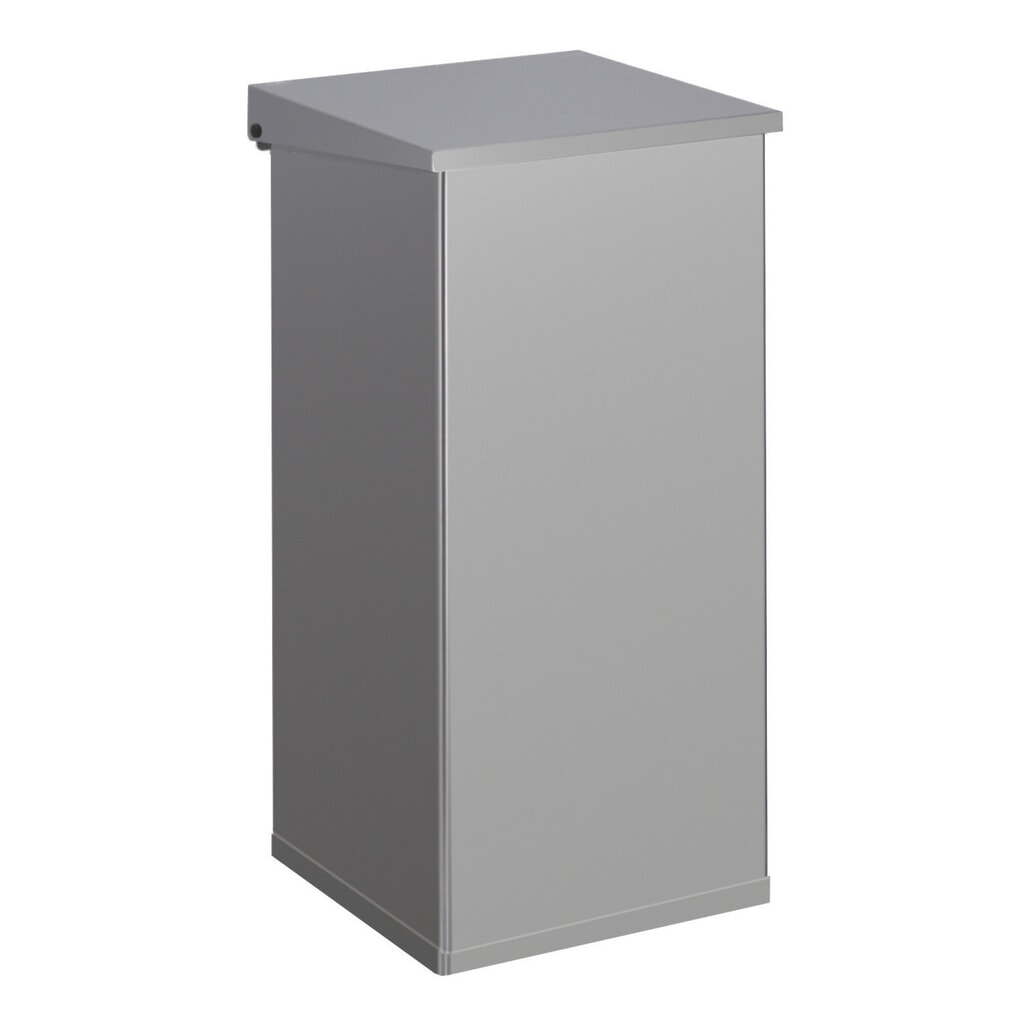 Illustration du produit: Poubelle Lift CARRO avec système d’amortissement, 110 litres, en aluminium, gris aluminium