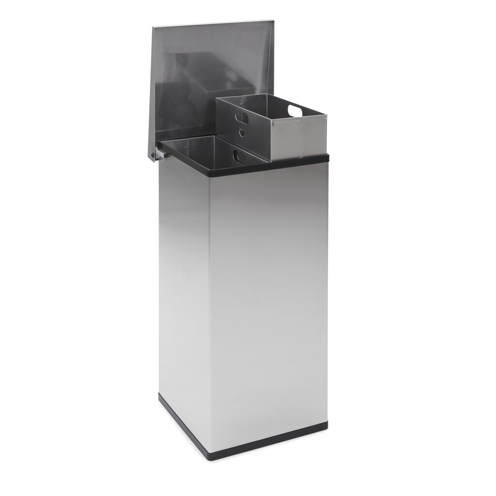 N° de l'image du produit 5 : Poubelle Lift CARRO en acier inoxydable, 2 x 52 litres