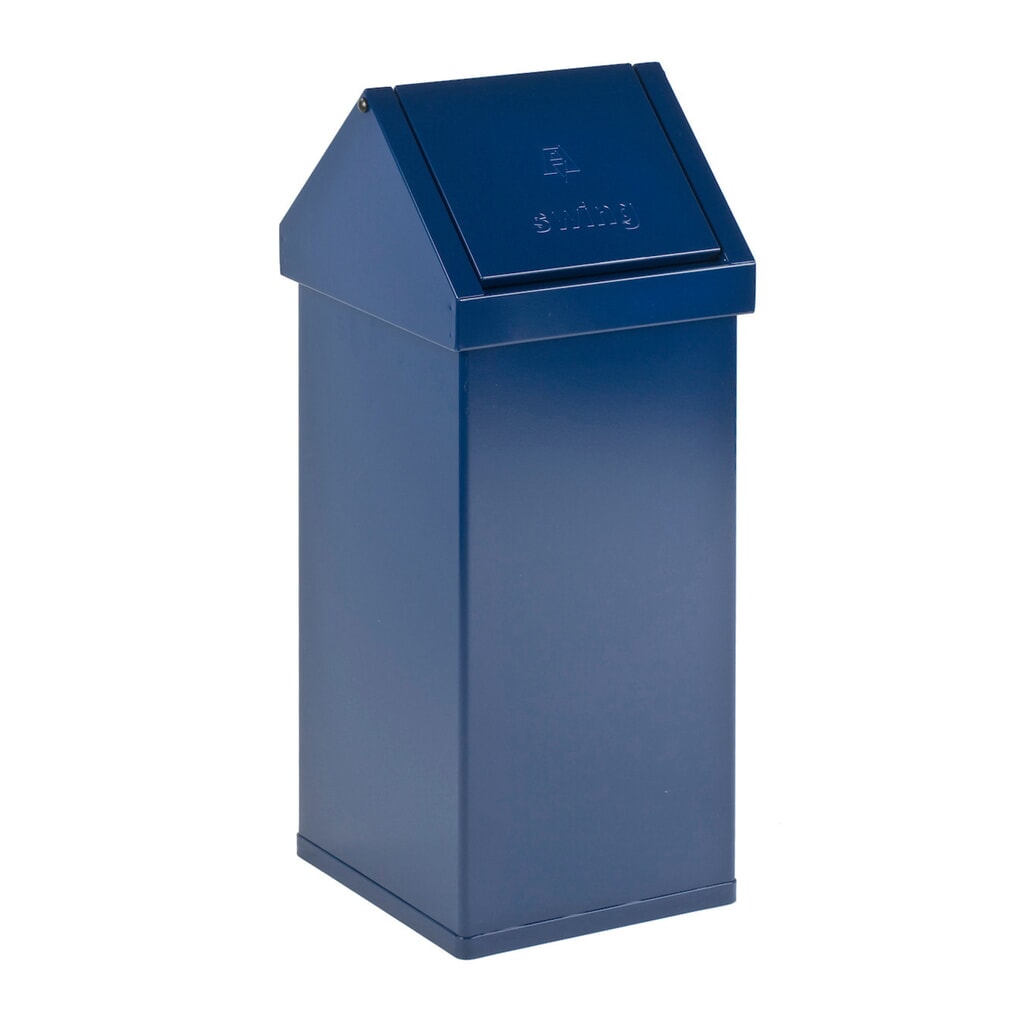 Poubelle Swing CARRO, 55 litres, en aluminium, bleu Illustration du produit: Poubelle Swing CARRO, 55 litres, en aluminium, bleu