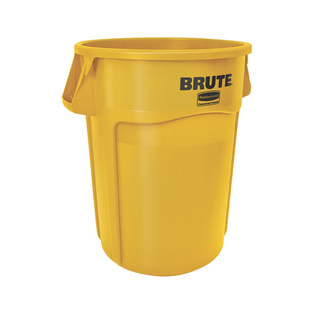 Illustration du produit: Poubelle universelle Rubbermaid®, plastique, ronde, 166 litres, jaune