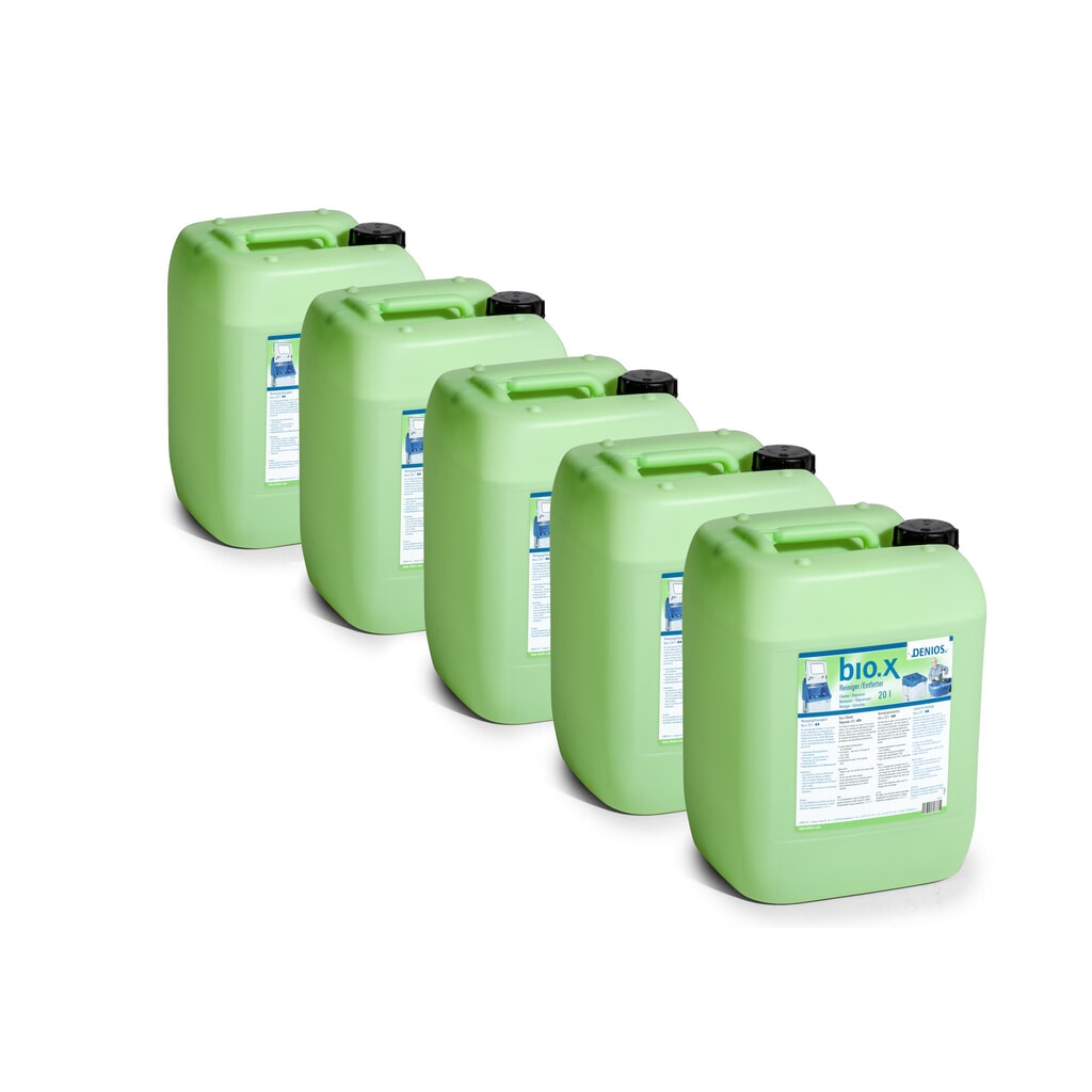 Illustration du produit: Produit de nettoyage bio.x, kit de remplissage initial, 5 bidons de 20 litres