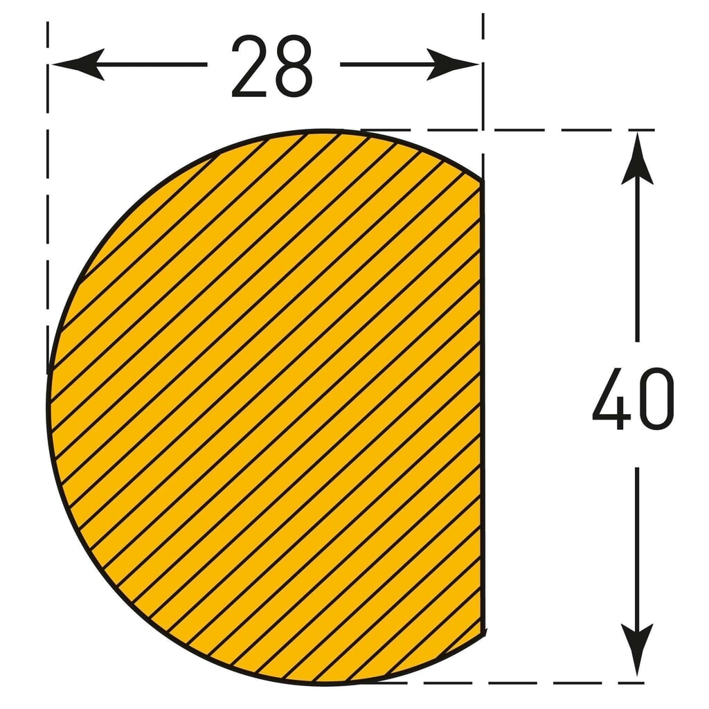 N° de l'image du produit 3 : Protection contre les chocs pour surfaces MORAVIA, circulaire, autocollante, H x l 28 x 40 mm, longueur 1 m