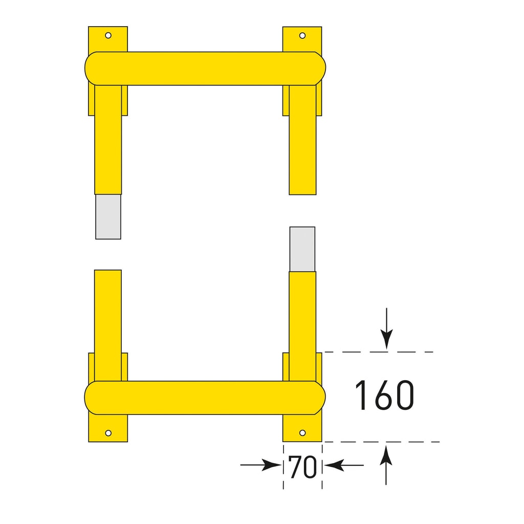 Protection de colonne, pour l’extérieur, HxlxP 600 x 520 x 520 mm N° de l'image du produit 4 : Protection de colonne, pour l’extérieur, HxlxP 600 x 520 x 520 mm