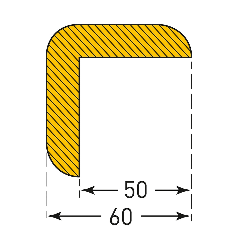 N° de l'image du produit 3 : Protection contre les chocs pour arêtes MORAVIA, angle pointu, magnétique, H x l 60 x 60 mm, longueur 1 m