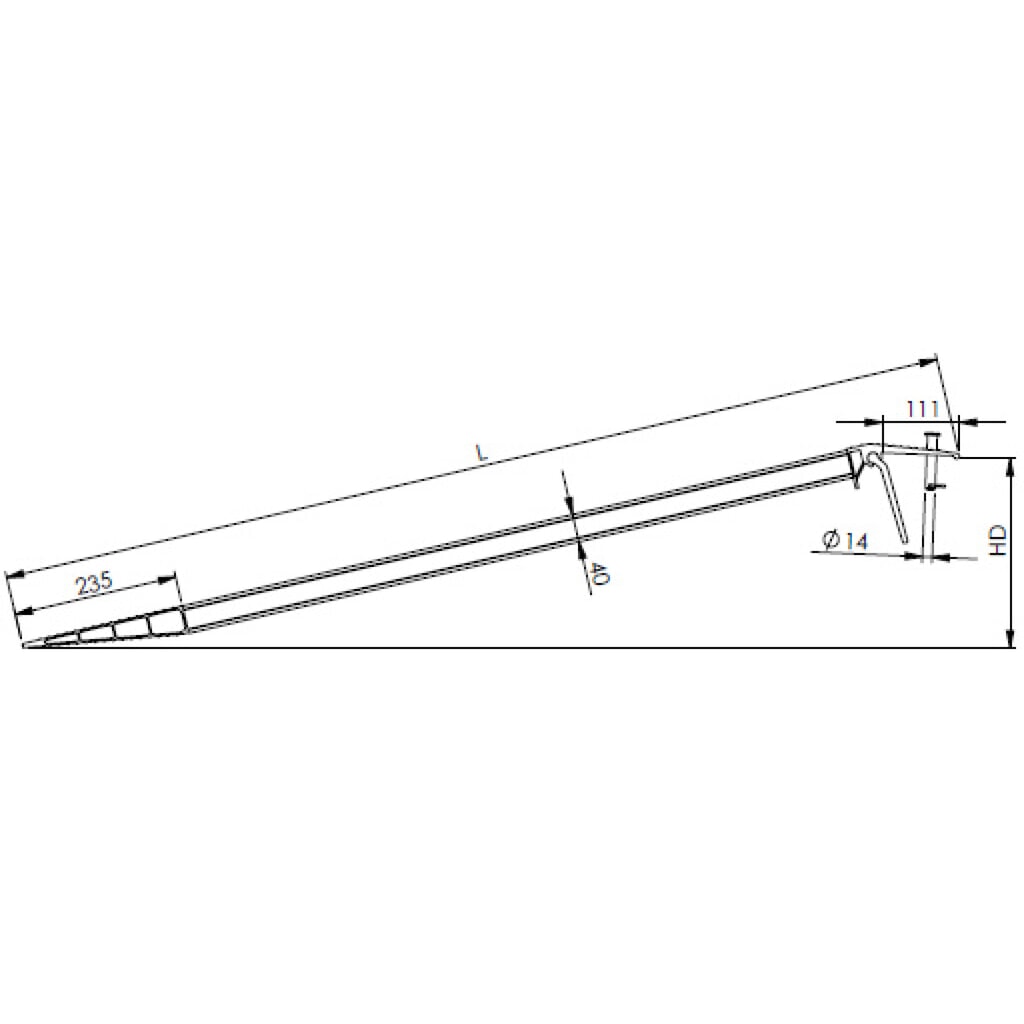 Rail de chargement en aluminium, antidérapants, capacité de charge 435 kg/pce, l x L 200 x 1 500 mm N° de l'image du produit 12 : Rail de chargement en aluminium, antidérapants, capacité de charge 435 kg/pce, l x L 200 x 1 500 mm