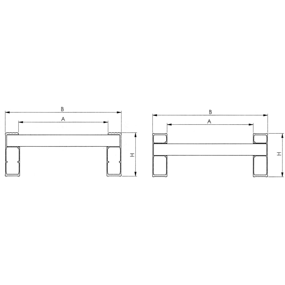 N° de l'image du produit 2 : Rails de chargement pour charges lourdes, avec bordure, capacité de charge 2 620 kg/paire, longueur 1 620 mm
