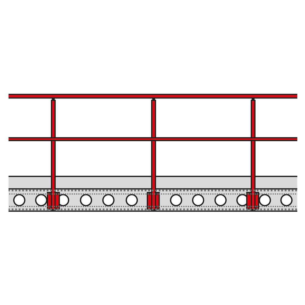Illustration du produit: Rambarde pour système de plates-formes de stockage modulaire, bleu gentiane