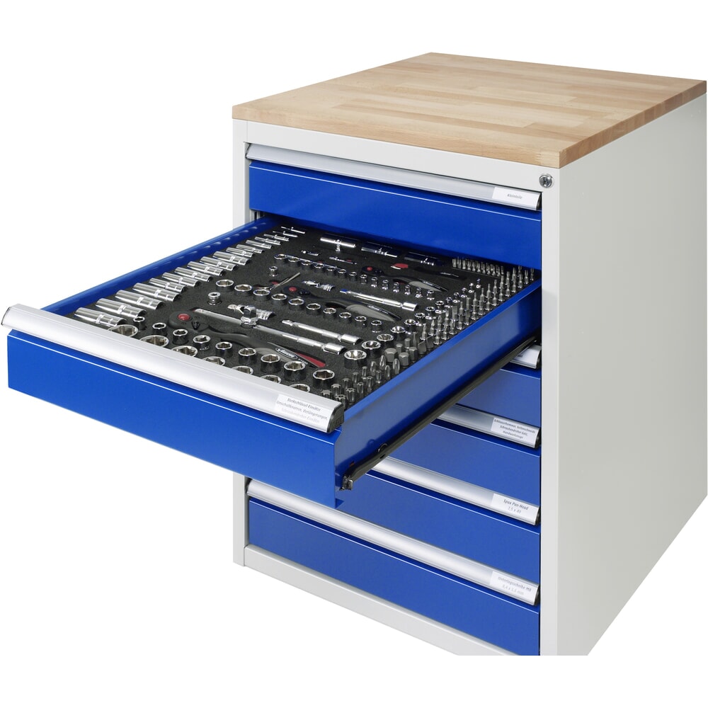 N° de l'image du produit 2 : RAU Caisson sous plateau à roulettes, série 7000 HxlxP 565 x 580 x 650 mm, avec 2 tiroirs
