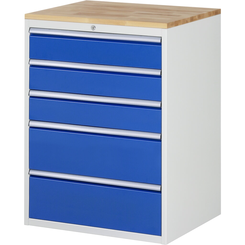 RAU Armoire à tiroirs série 7000, HxlxP 1 035 x 770 x 650 mm, avec 5 tiroirs taille XL, face supérieure en hêtre Illustration du produit: RAU Armoire à tiroirs série 7000, HxlxP 1 035 x 770 x 650 mm, avec 5 tiroirs taille XL, face supérieure en hêtre