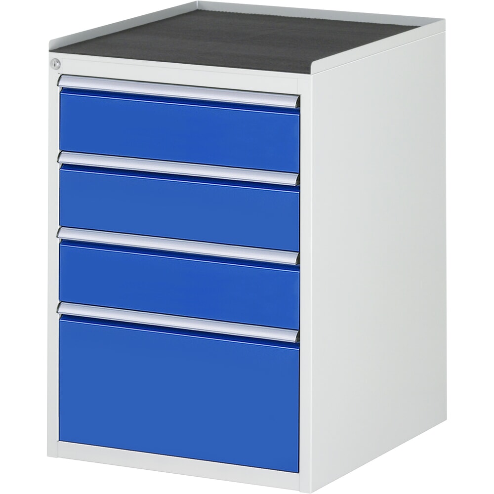 Illustration du produit: RAU Armoire à tiroirs série 7000, HxlxP 825 x 580 x 650 mm, avec 4 tiroirs taille L, face supérieure en métal