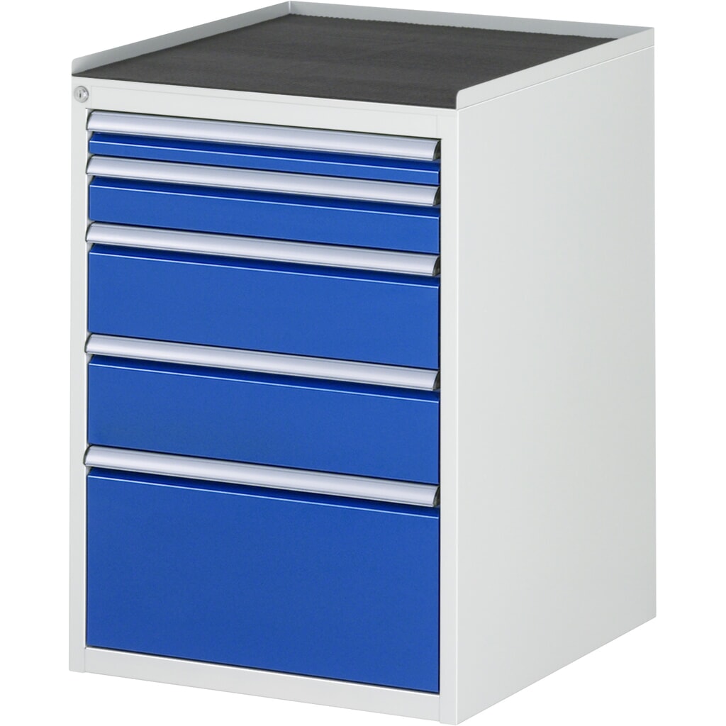 N° de l'image du produit 1 : RAU Armoire à tiroirs série 7000, HxlxP 825 x 580 x 650 mm, avec 5 tiroirs taille L, face supérieure en métal