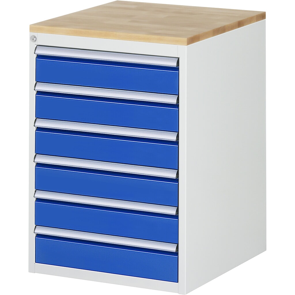 RAU Armoire à tiroirs série 7000, HxlxP 825 x 580 x 650 mm, avec 6 tiroirs taille L, face supérieure en hêtre Illustration du produit: RAU Armoire à tiroirs série 7000, HxlxP 825 x 580 x 650 mm, avec 6 tiroirs taille L, face supérieure en hêtre