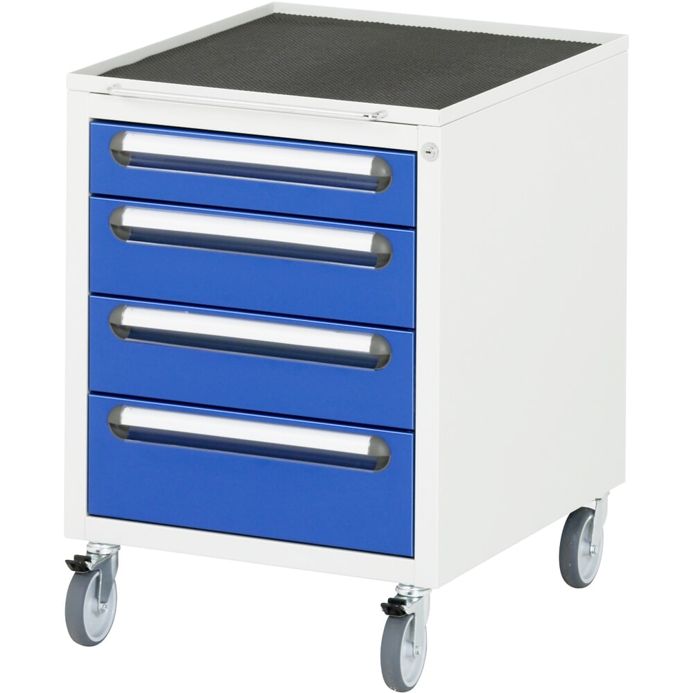Illustration du produit: RAU Caisson sous plateau à roulettes, HxlxP 690 x 480 x 600 mm, avec 4 tiroirs