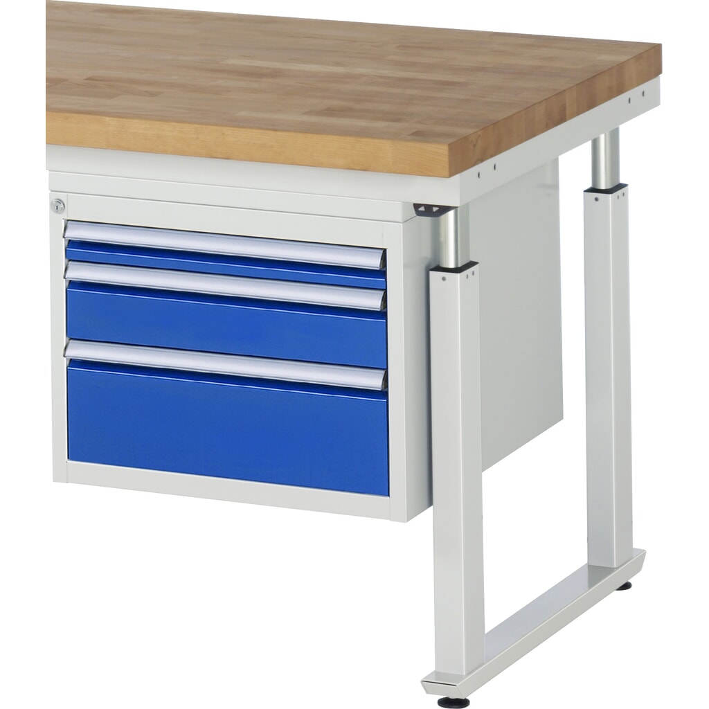 Illustration du produit: RAU Caisson sous plateau adlatus, HxlxP 440 x 580 x 650 mm, 3 tiroirs 1 x 60, 1 x 120, 1 x 180 mm