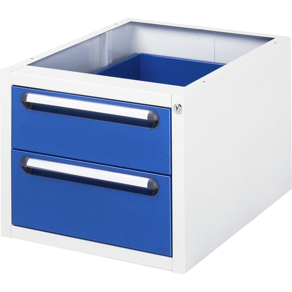 Illustration du produit: RAU Caisson sous plateau pour table pour poste de travail série Tom HxlxP 395 x 480 x 600 mm, avec 2 tiroirs