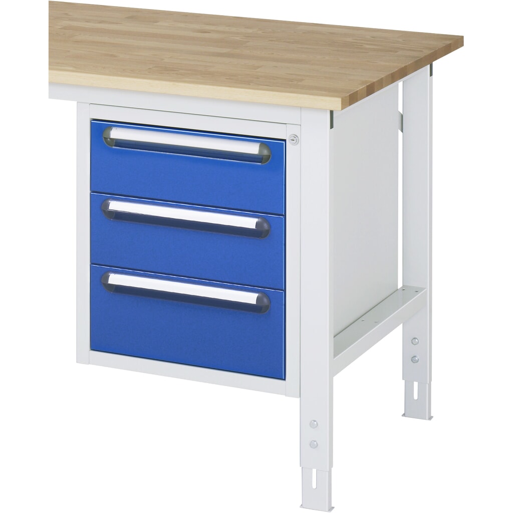 N° de l'image du produit 2 : RAU Caisson sous plateau pour table pour poste de travail série Tom HxlxP 545 x 480 x 600 mm, avec 3 tiroirs