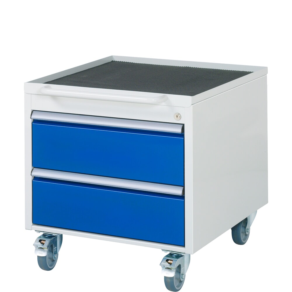 N° de l'image du produit 1 : RAU Caisson sous plateau à roulettes, série 7000 HxlxP 565 x 580 x 650 mm, avec 2 tiroirs