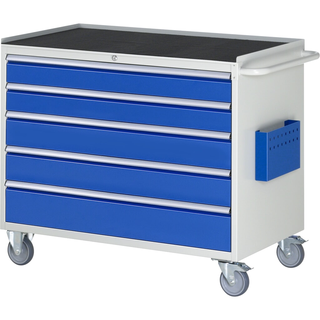RAU Servante d'atelier série 7000, HxlxP 975 x 1 145 x 650 mm, avec 5 tiroirs taille XXL, surface métallique Illustration du produit: RAU Servante d'atelier série 7000, HxlxP 975 x 1 145 x 650 mm, avec 5 tiroirs taille XXL, surface métallique