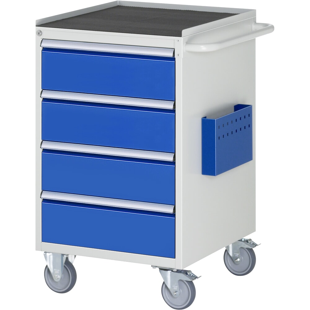Illustration du produit: RAU Servante d'atelier série 7000, HxlxP 975 x 580 x 650 mm, avec 4 tiroirs taille L, surface métallique