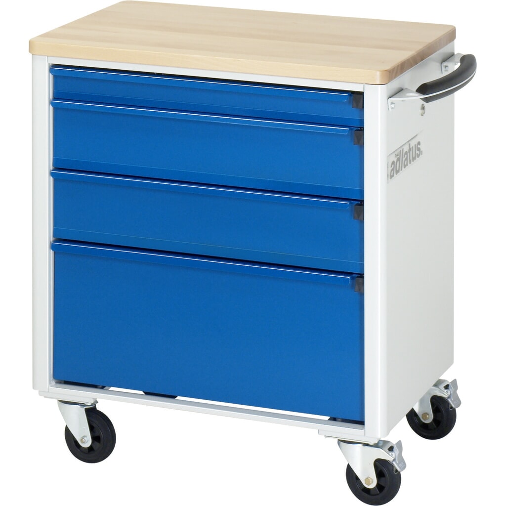 RAU Chariot pour outils série adlatus 700, HxLxP 790 x 700 x 510 mm, 4 tiroirs 1 x 65, 2 x 130, 1 x 260 mm, Plan de travail en hêtre N° de l'image du produit 4 : RAU Chariot pour outils série adlatus 700, HxLxP 790 x 700 x 510 mm, 4 tiroirs 1 x 65, 2 x 130, 1 x 260 mm, Plan de travail en hêtre