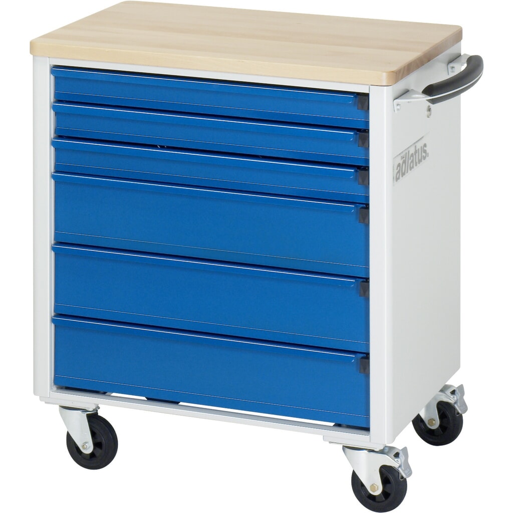 RAU Chariot pour outils série adlatus 700, HxLxP 790 x 700 x 510 mm, 6 tiroirs 3 x 65, 3 x 130 mm, Plan de travail en hêtre N° de l'image du produit 4 : RAU Chariot pour outils série adlatus 700, HxLxP 790 x 700 x 510 mm, 6 tiroirs 3 x 65, 3 x 130 mm, Plan de travail en hêtre