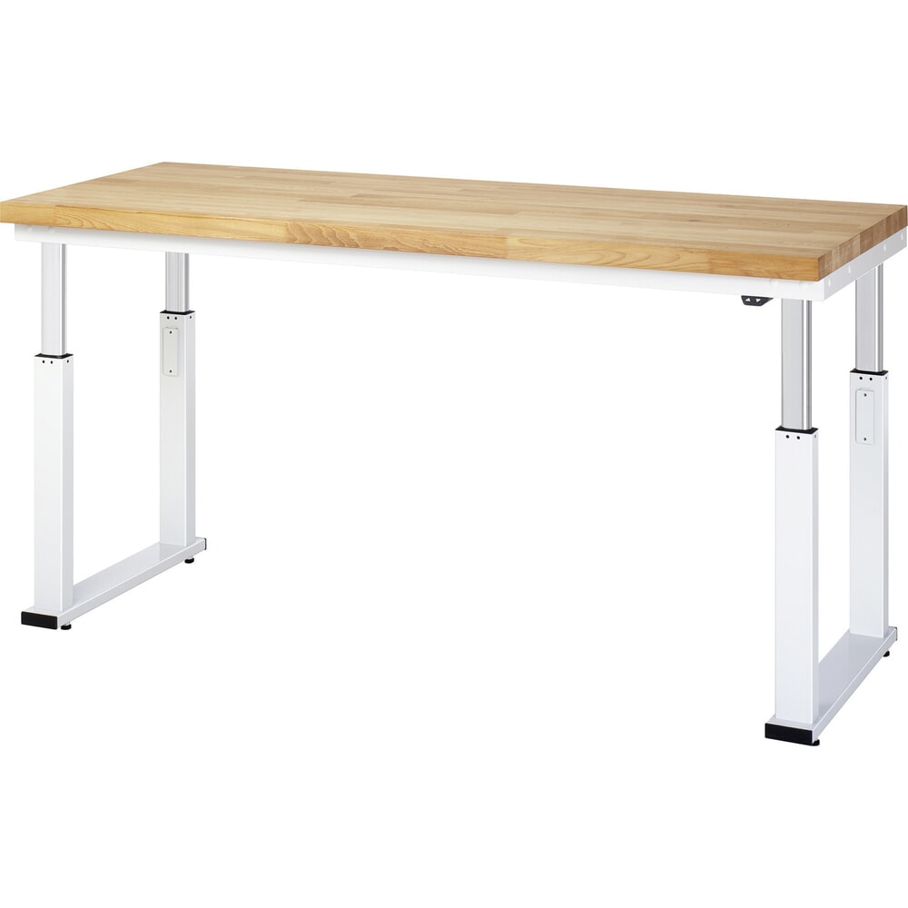 N° de l'image du produit 5 : RAU Établi à réglage électrique de la hauteur série adlatus 600, HxlxP 740-1 140 x 2 000 x 900 mm, plan de travail en revêtement stratifié dur