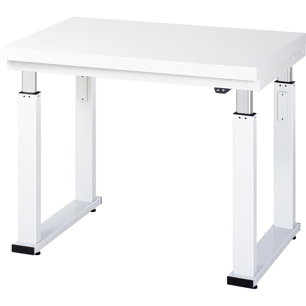N° de l'image du produit 1 : RAU Établi à réglage électrique de la hauteur série adlatus 600, HxlxP 740-1 140 x 1 000 x 700 mm, plan de travail en revêtement stratifié dur