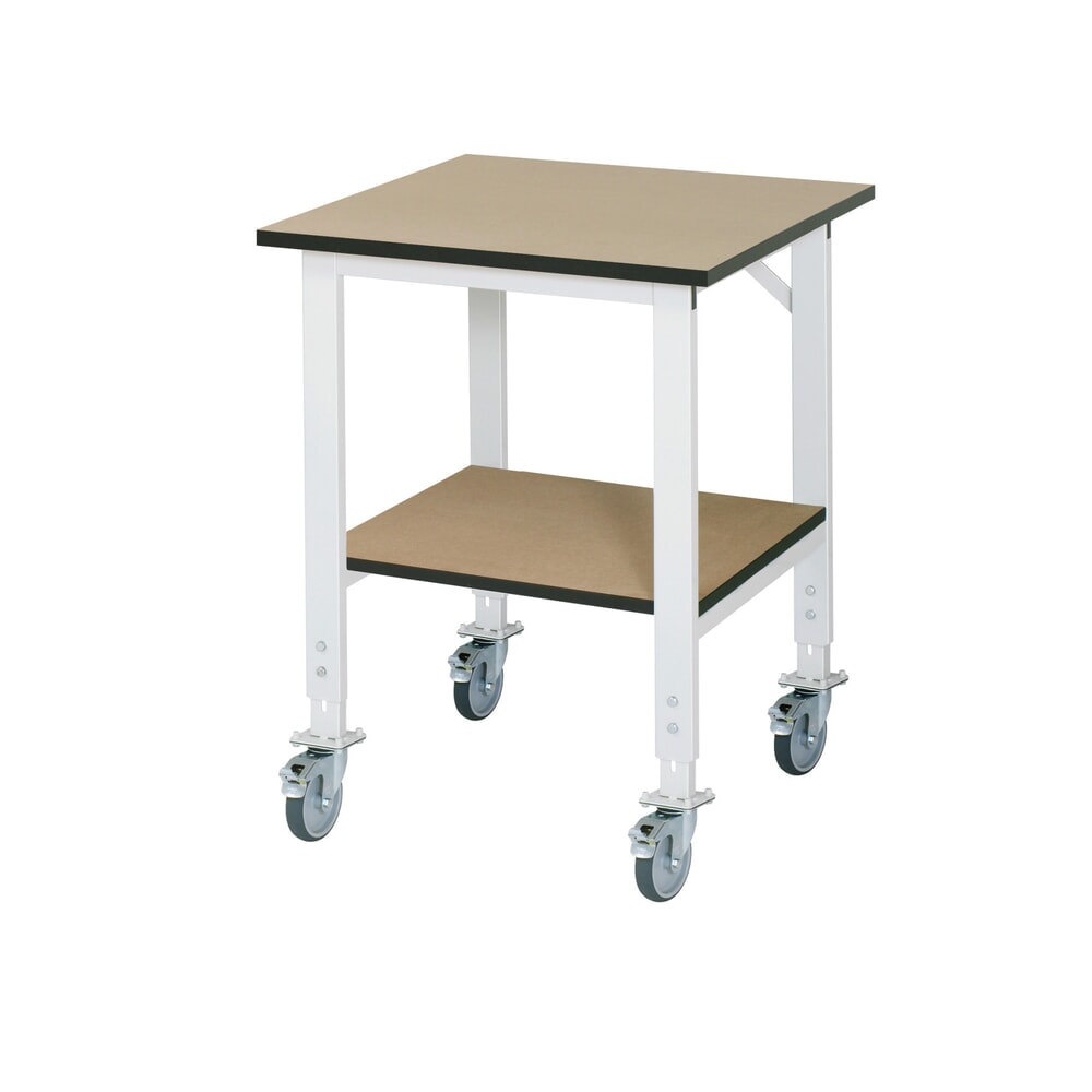 N° de l'image du produit 1 : RAU Table de travail mobile réglable en hauteur Série TOM, HxlxP 760-1 080 x 750 x 800 mm, plan de travail en MDF