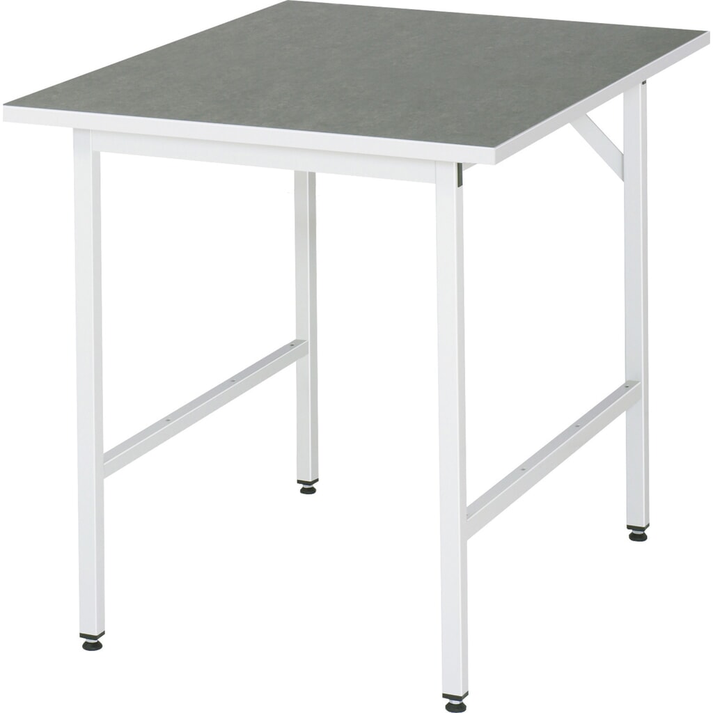 N° de l'image du produit 1 : RAU Établi réglable en hauteur série JERRY, HxlxP 800-850 x 750 x 1 000 mm, Plan de travail avec revêtement universel / linoléum