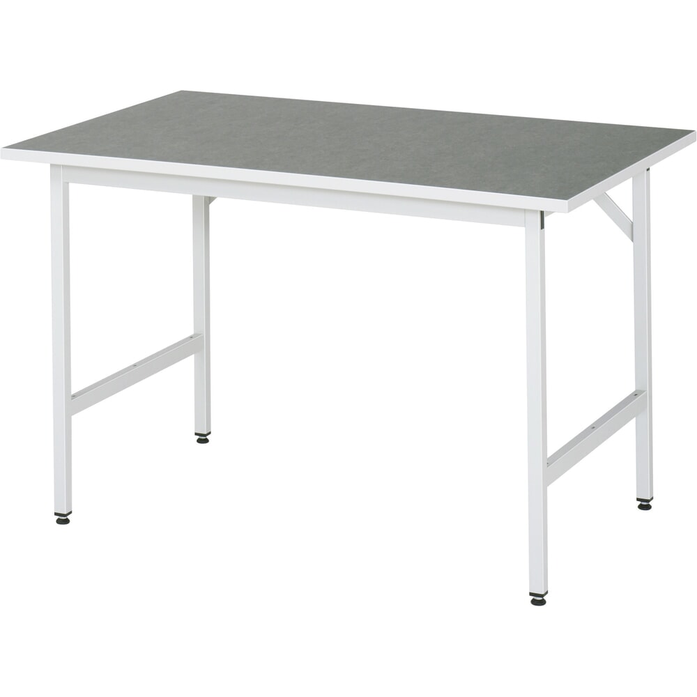 Illustration du produit: RAU Établi réglable en hauteur série JERRY, HxlxP 800-850 x 1 250 x 800 mm, Plan de travail avec revêtement universel / linoléum