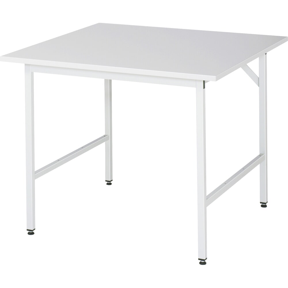 Illustration du produit: RAU Établi réglable en hauteur série JERRY, HxlxP 800-850 x 1 000 x 1 000 mm, Plan de travail avec revêtement en mélamine