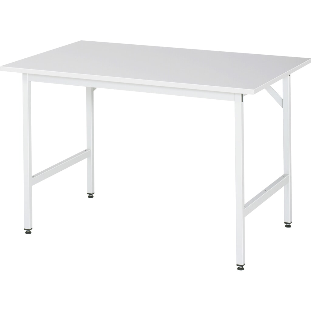 Illustration du produit: RAU Établi réglable en hauteur série JERRY, HxlxP 800-850 x 1 250 x 800 mm, Plan de travail avec revêtement mélaminé EGB