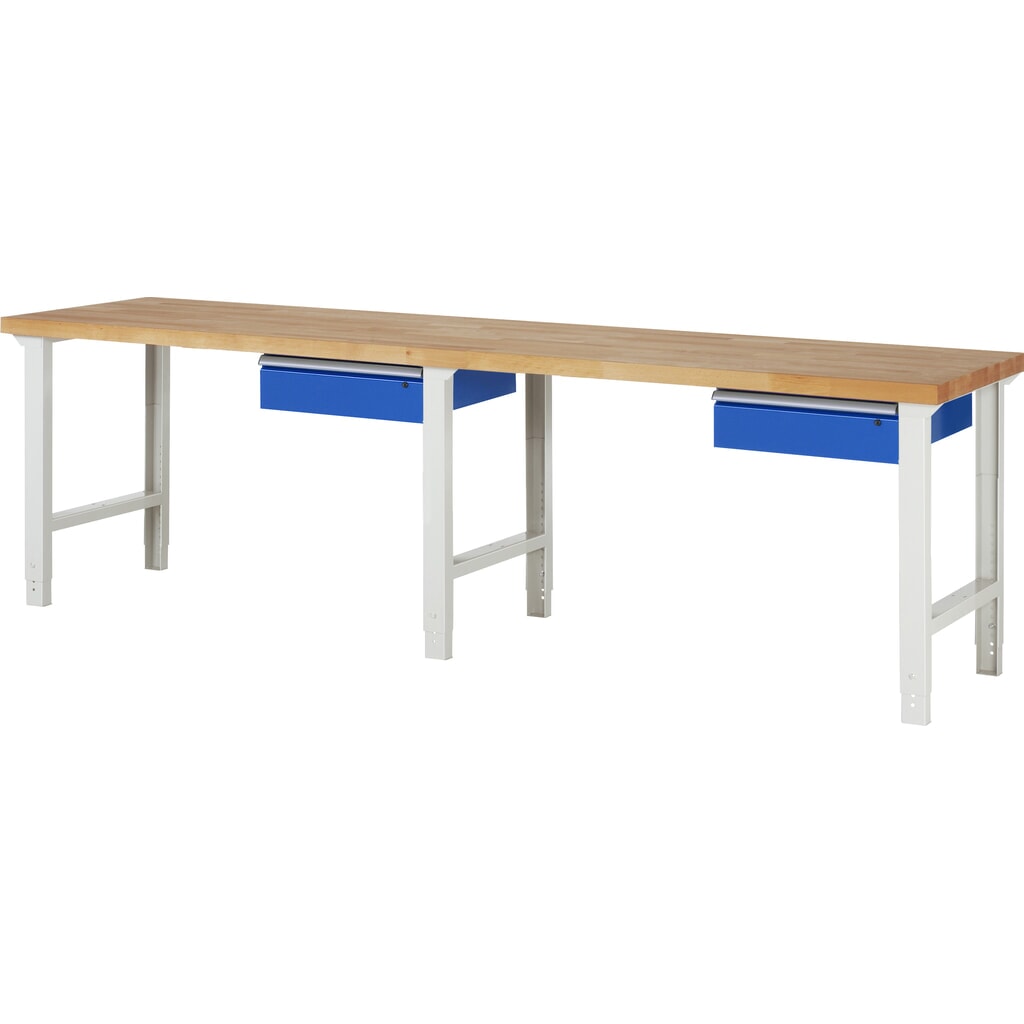 RAU Établi série 7000, HxlxP 790-1 140 x 3 000 x 700 mm, avec 2 tiroirs Illustration du produit: RAU Établi série 7000, HxlxP 790-1 140 x 3 000 x 700 mm, avec 2 tiroirs