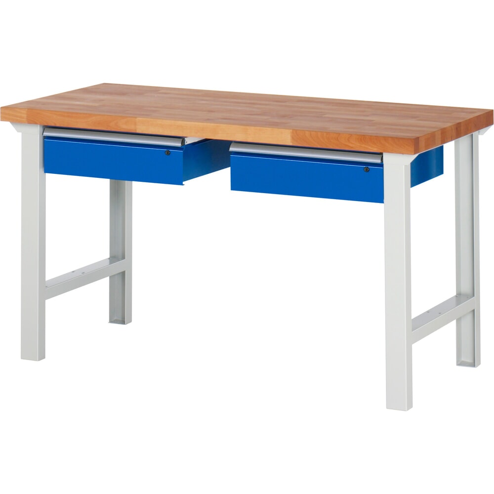 N° de l'image du produit 1 : RAU Établi série 7000, HxlxP 840 x 1 500 x 700 mm, 2 tiroirs 2 x 150 mm