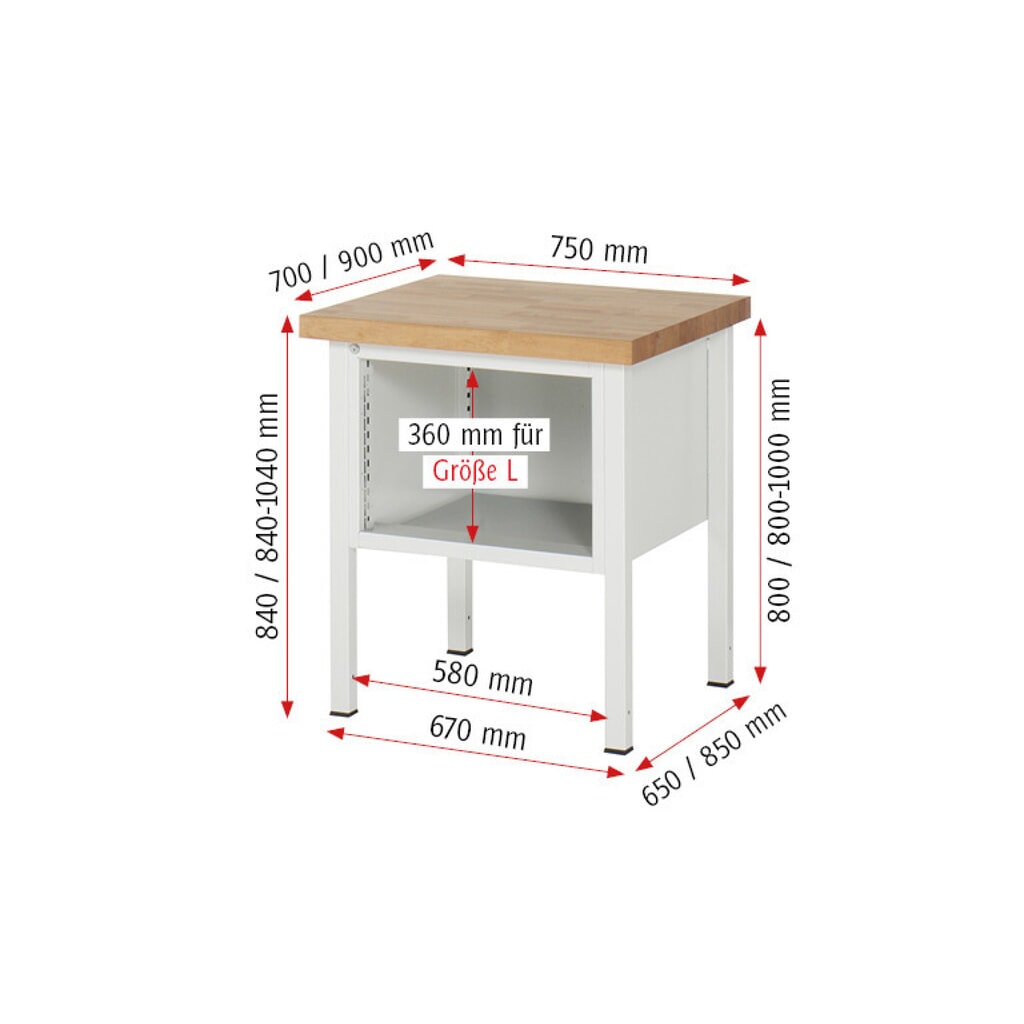 RAU Établi série 8000, HxlxP 840 x 750 x 700 mm, 3 tiroirs extractibles à 90 % 1 x 60, 1 x 120, 1 x 180 mm, capacité de charge des tiroirs 100 kg N° de l'image du produit 5 : RAU Établi série 8000, HxlxP 840 x 750 x 700 mm, 3 tiroirs extractibles à 90 % 1 x 60, 1 x 120, 1 x 180 mm, capacité de charge des tiroirs 100 kg