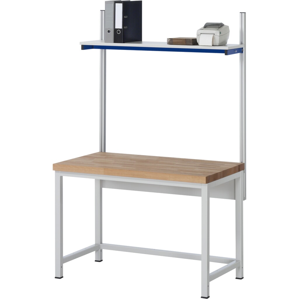 N° de l'image du produit 6 : RAU établi pour charges lourdes série 8000, 1 tablette, profondeur 650 mm, H x l x P 840‑1 040 mm x 1250 mm x 900 mm