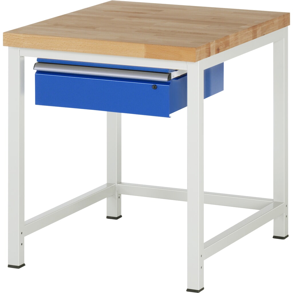 N° de l'image du produit 1 : RAU Établi série 8000, HxlxP 840-1 040 x 750 x 900 mm, 1 tiroir