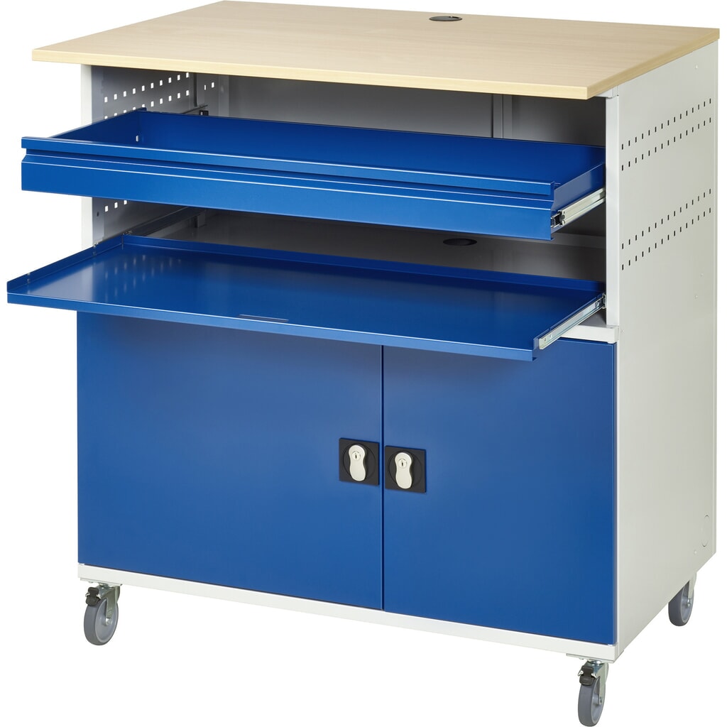 N° de l'image du produit 2 : RAU Poste informatique avec boîtier d'écran, mobile