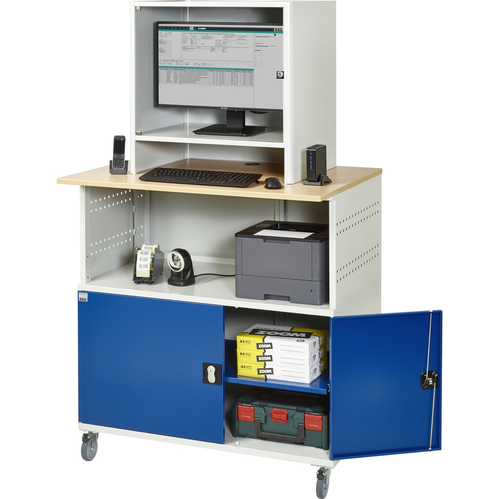 RAU Poste informatique avec boîtier d'écran, mobile N° de l'image du produit 6 : RAU Poste informatique avec boîtier d'écran, mobile