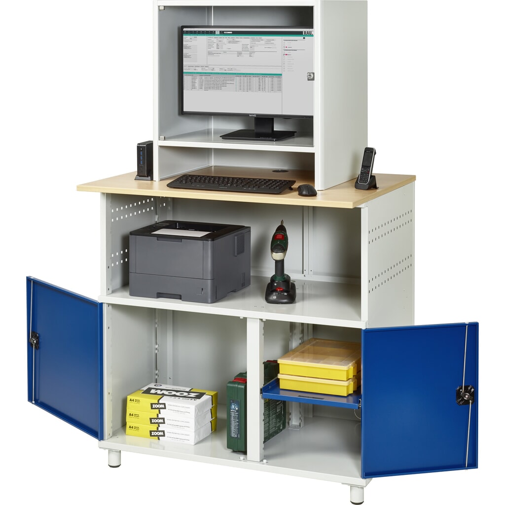 Illustration du produit: RAU Poste informatique avec boîtier d'écran, fixe
