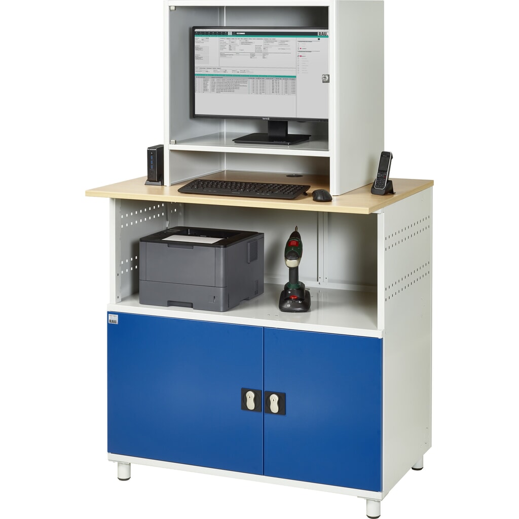 N° de l'image du produit 9 : RAU Poste informatique avec boîtier d'écran, fixe