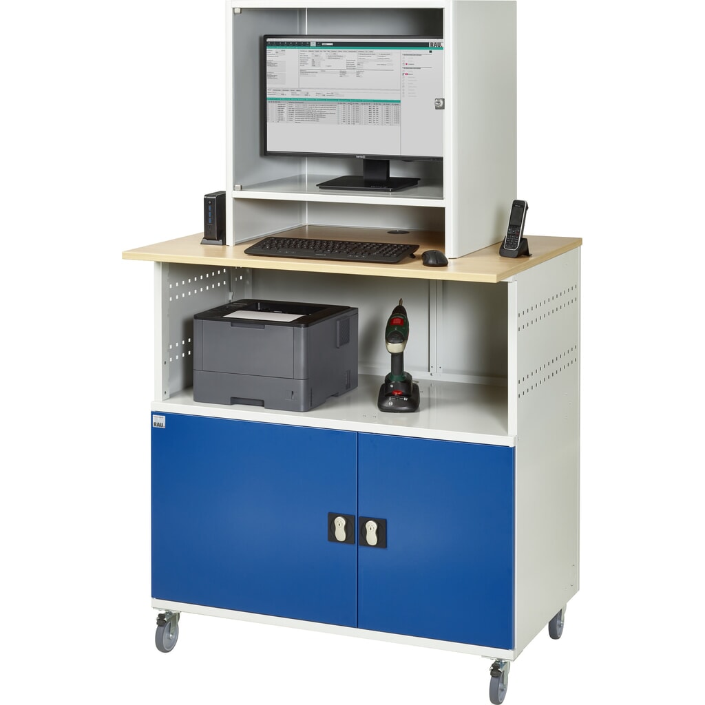 RAU Poste informatique avec boîtier d'écran, mobile N° de l'image du produit 9 : RAU Poste informatique avec boîtier d'écran, mobile