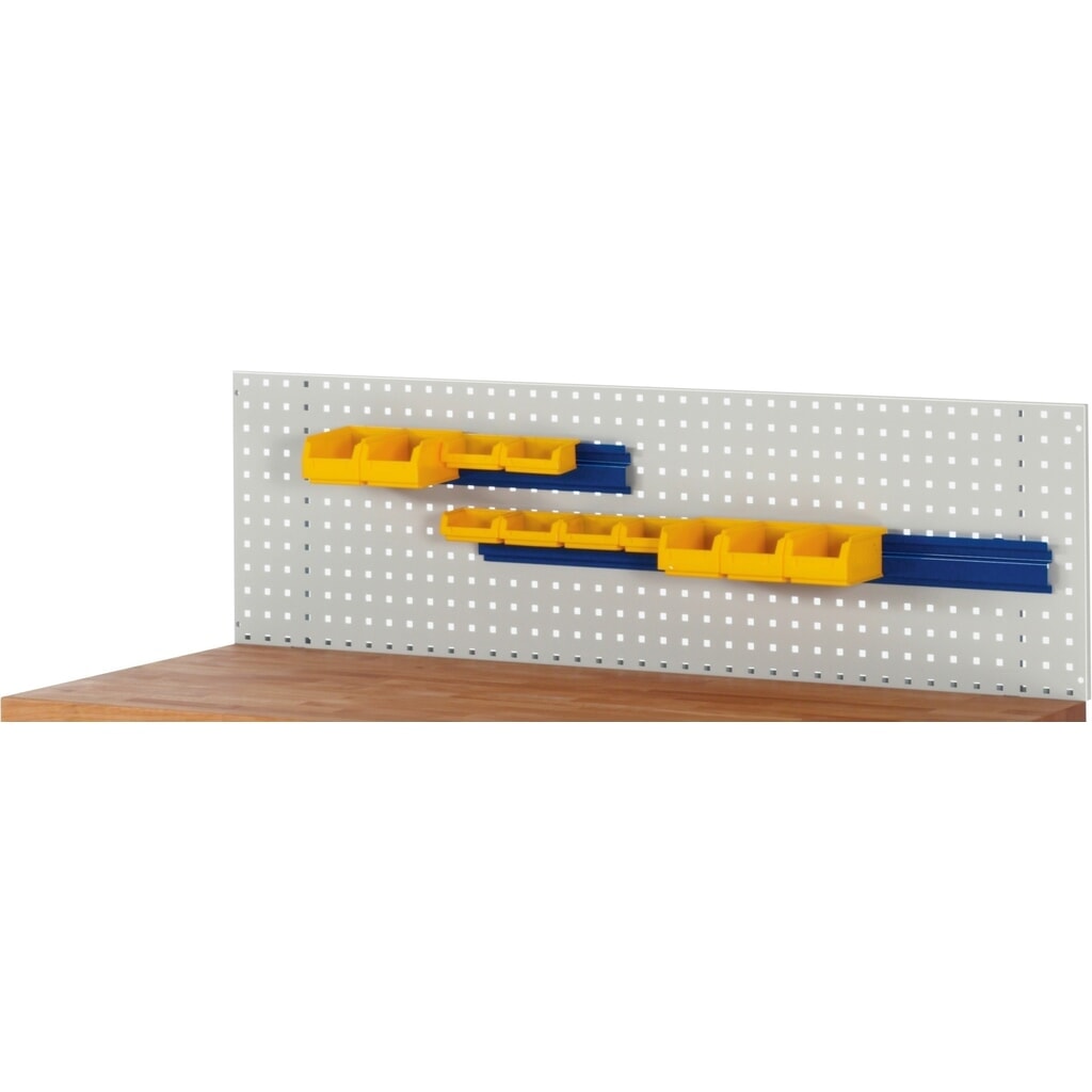 RAU Rail d’accrochage pour plaque perforée, pour accueillir des bacs à bec, HxlxP 65 x 450 x 20 mm N° de l'image du produit 2 : RAU Rail d’accrochage pour plaque perforée, pour accueillir des bacs à bec, HxlxP 65 x 450 x 20 mm