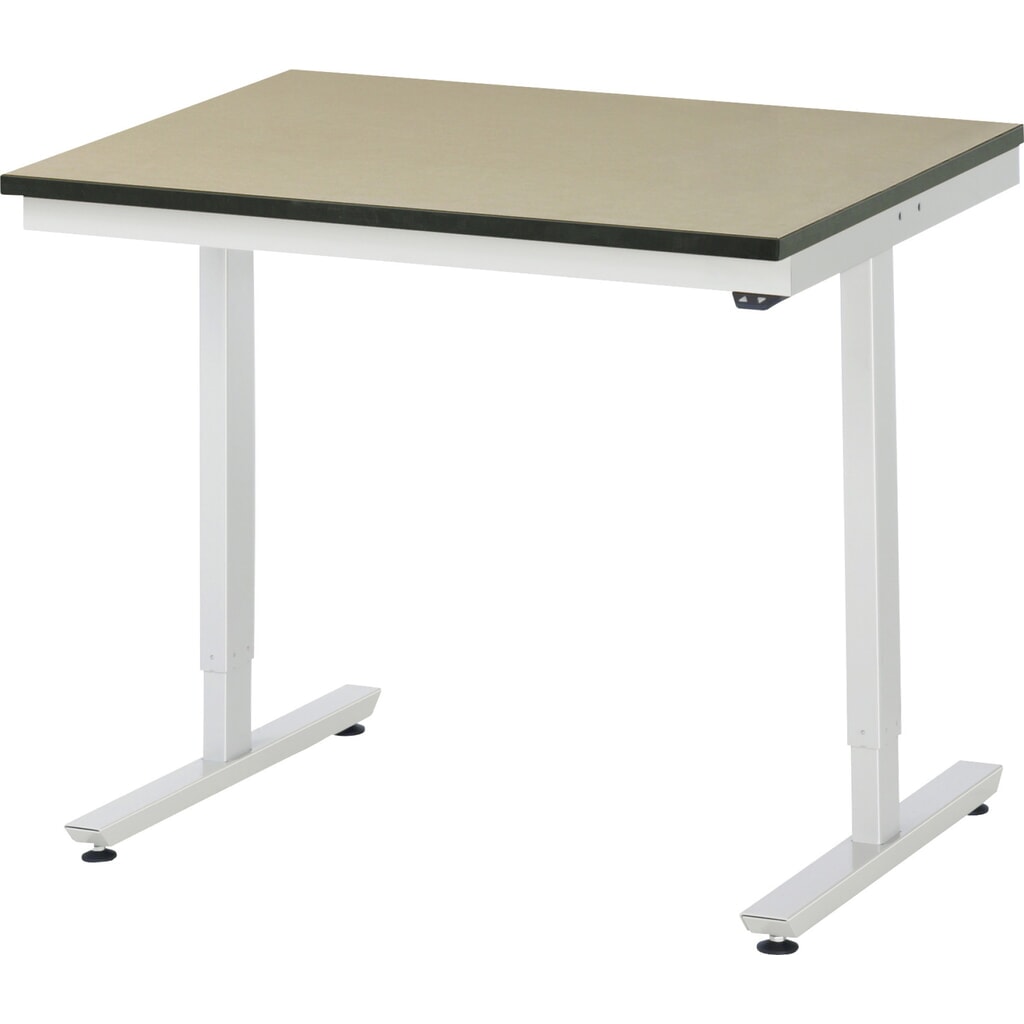 Illustration du produit: RAU Table de travail à réglage électrique de la hauteur Série adlatus 300, HxlxP 720-1 120 x 1 000 x 800 mm, plan de travail en MDF