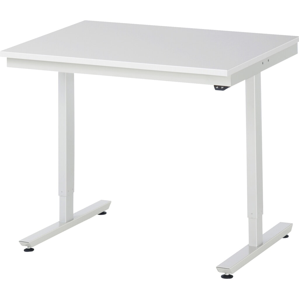 Illustration du produit: RAU Table de travail à réglage électrique de la hauteur Série adlatus 300, HxlxP 720-1 120 x 1 000 x 800 mm, plan de travail avec revêtement en mélamine