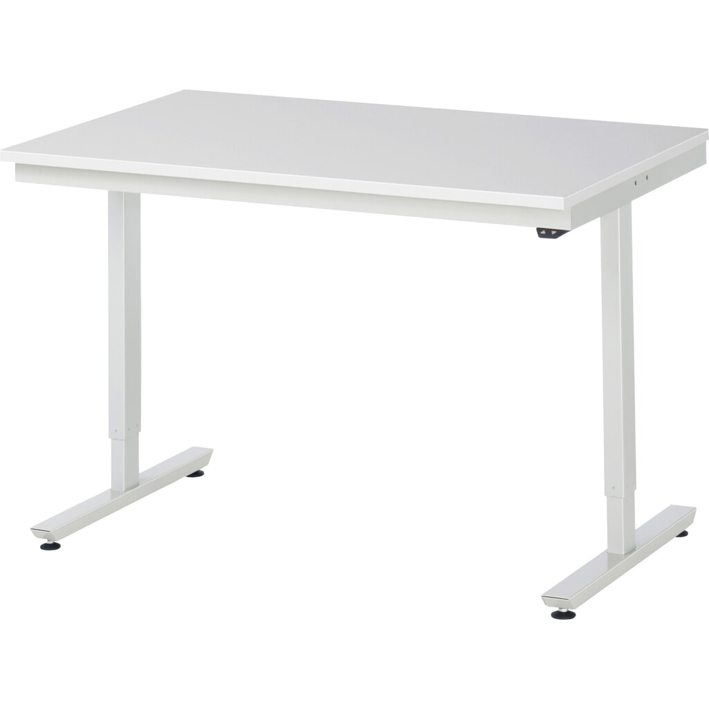 Illustration du produit: RAU Table de travail à réglage électrique de la hauteur Série adlatus 300, HxlxP 720-1 120 x 1 250 x 800 mm, plan de travail avec revêtement en mélamine