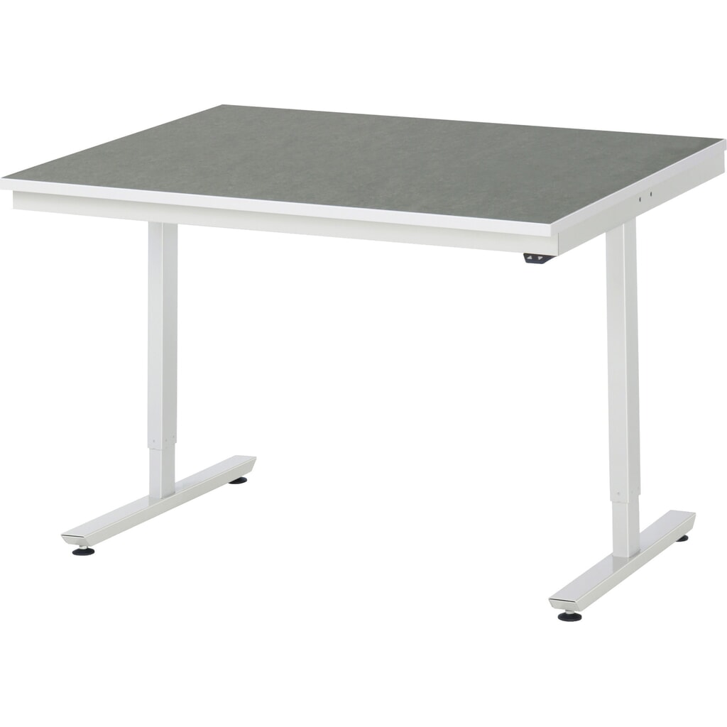Illustration du produit: RAU Table de travail à réglage électrique de la hauteur Série adlatus 300, HxlxP 720-1 120 x 1 250 x 1 000 mm, plan de travail avec revêtement universel/linoléum