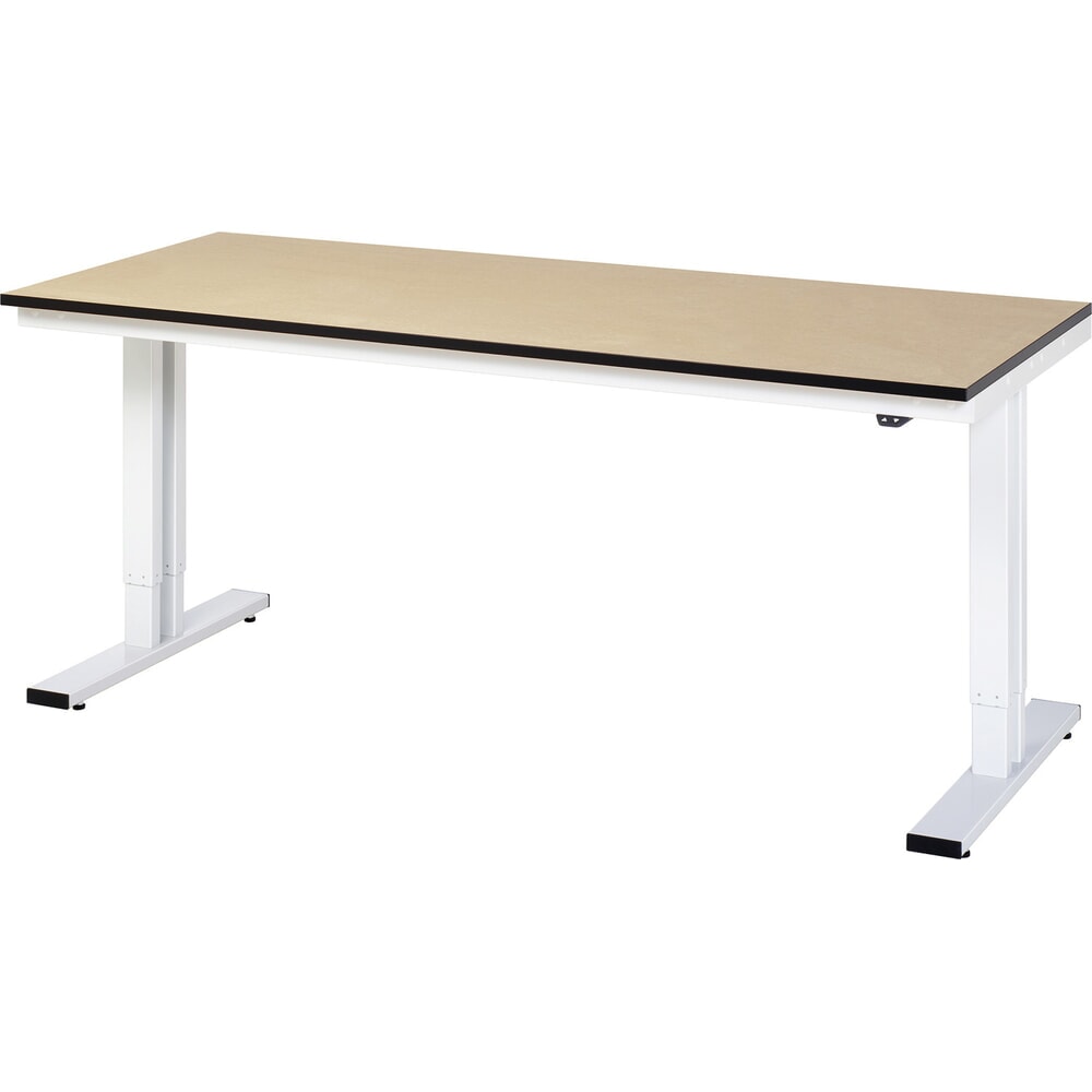 Illustration du produit: RAU Table pour poste de travail à réglage électrique de la hauteur série adlatus 300, HxlxP 720-1 120 x 2 000 x 800 mm, plan de travail en MDF