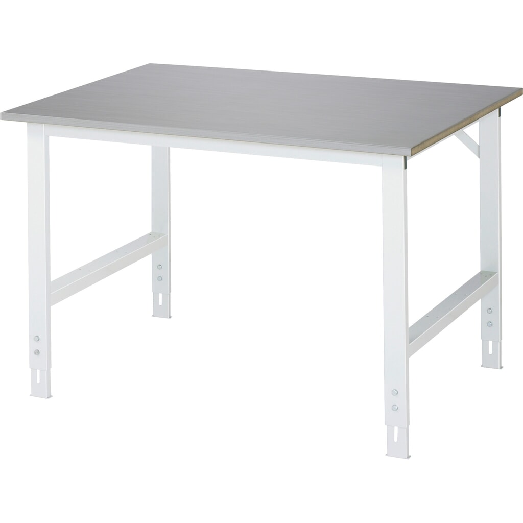 RAU Table pour poste de travail réglable en hauteur série TOM, HxlxP 760-1 080 x 1 250 x 1 000 mm, plan de travail en tôle d’acier inoxydable Illustration du produit: RAU Table pour poste de travail réglable en hauteur série TOM, HxlxP 760-1 080 x 1 250 x 1 000 mm, plan de travail en tôle d’acier inoxydable